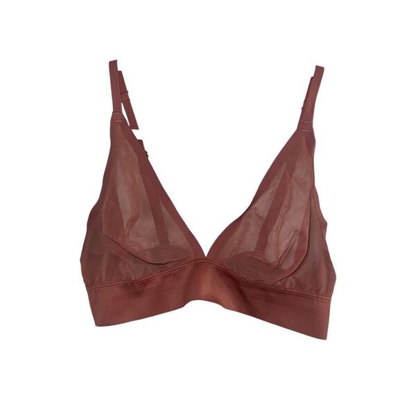 ✨SOMA Mesh Triangle Sz Medium Bra Bralette With Get-A-Grip Straps in Clay Rose✨ - Picture 4 of 6
